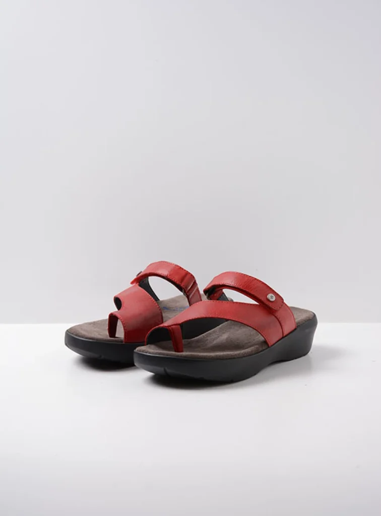 Wolky Slippers 00203 Collins 30500 rood leer