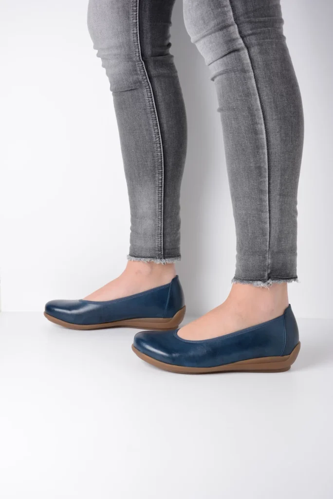 Wolky Ballerina's 00386 Duncan F2F 80820 denim biocare