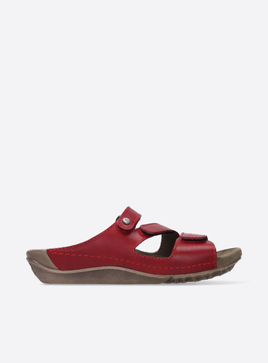 Wolky Slippers 00536 Jasper 50500 rood leer