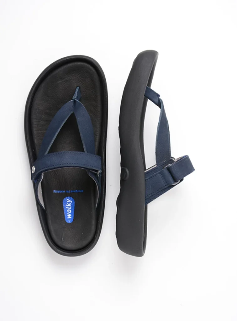 Wolky Slippers 00821 Peace 11820 blauw nubuck