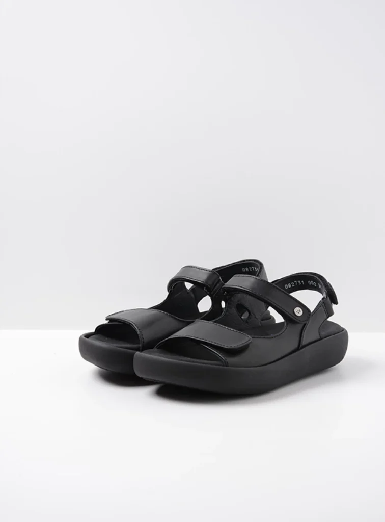 Wolky Sandalen 00827 Celine 31002 zwart leer