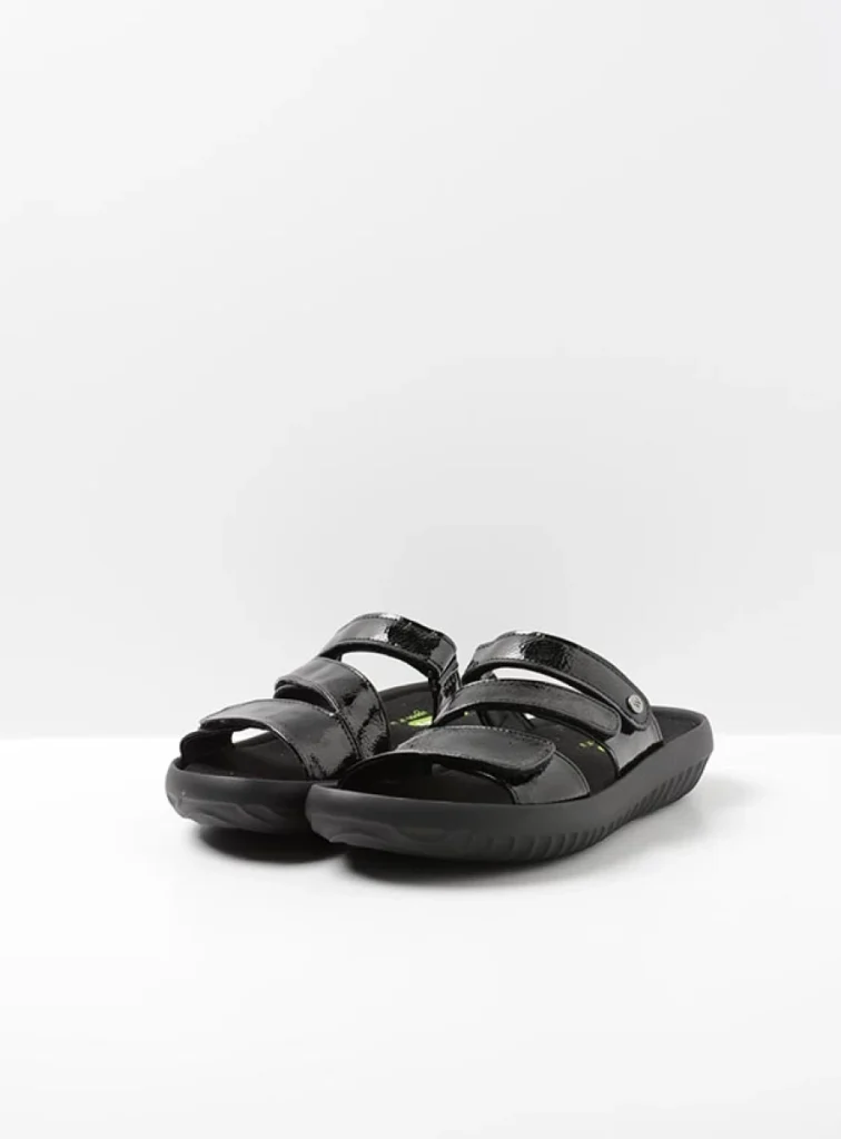 Wolky Slippers 00889 Sense Vegan 96000 zwart vegan lak