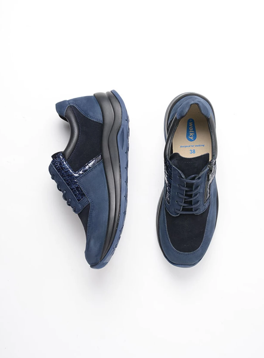 Wolky Sneakers 00979 Comrie 91801 blauw combi leer