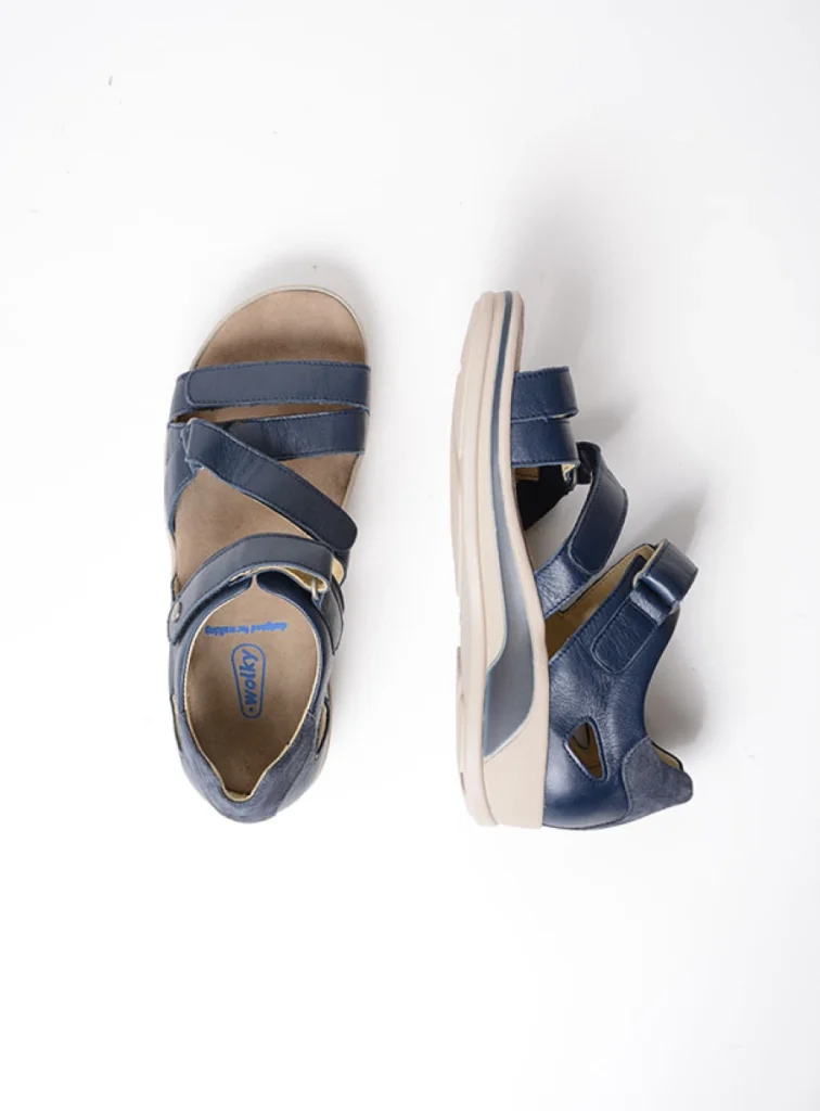 Wolky Sandalen 01055 Desh 30870 blauw leer