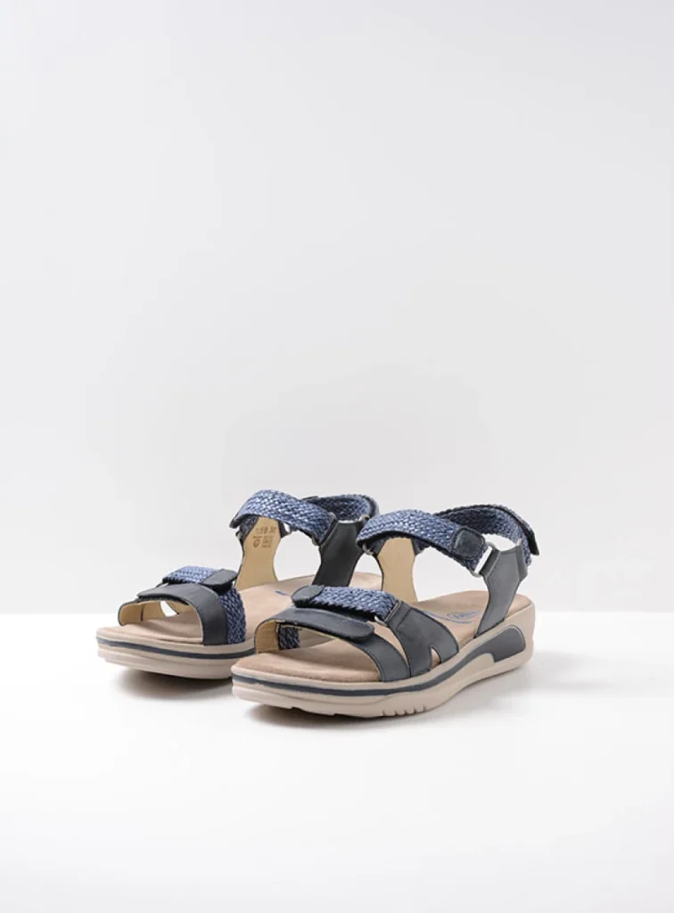 Wolky Sandalen 01056 Acula 31870 blauw leer