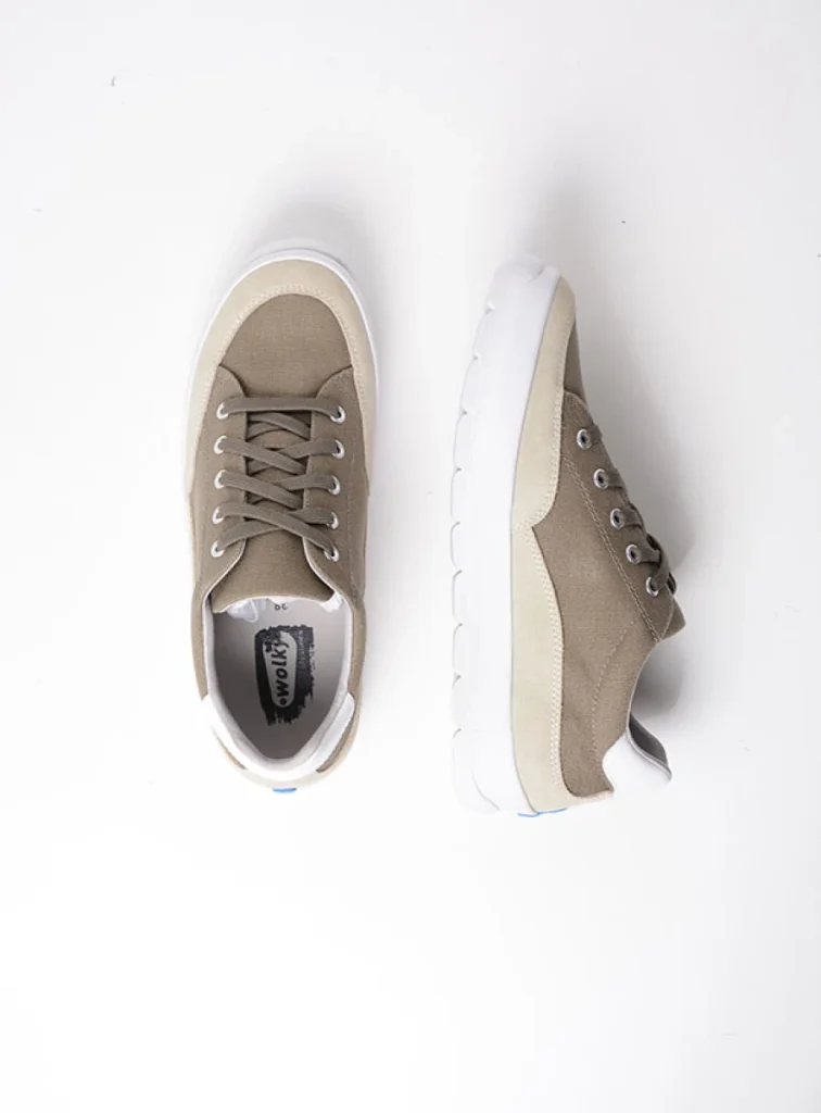 Wolky Sneakers 01425 Babati 94375 kaki canvas/suede