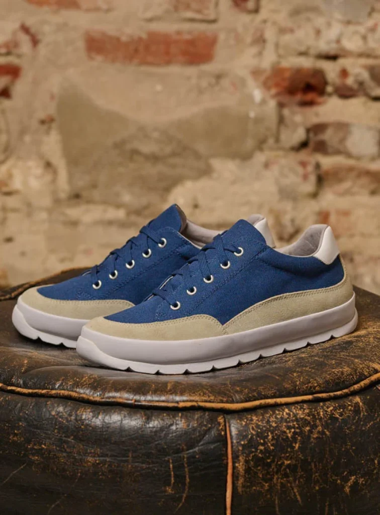 Wolky Sneakers 01425 Babati 94800 blauw canvas/suede