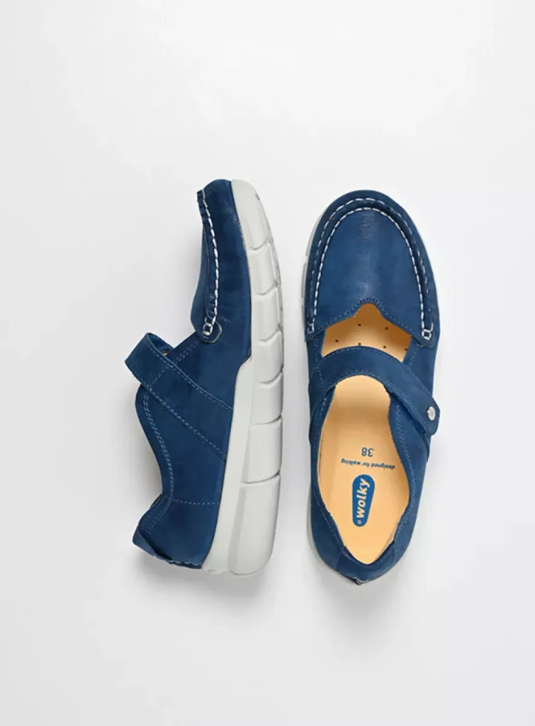 Wolky Comfortschoenen 01500 Yukon 36804 blauw effectleer