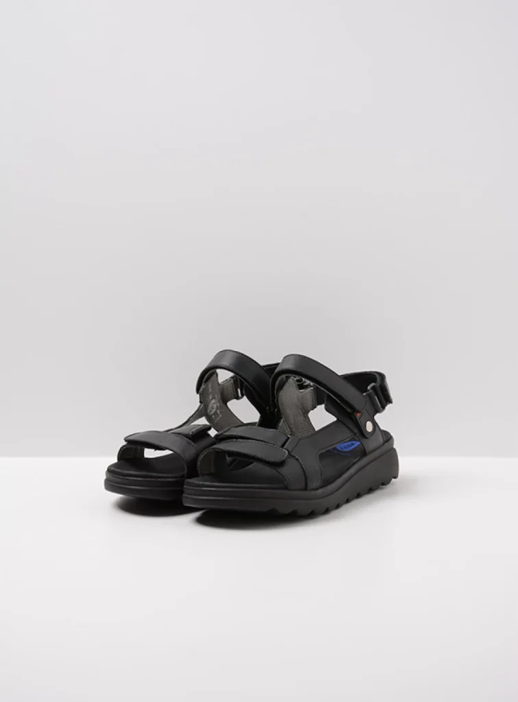 Wolky Sandalen 01525 Mile 50000 zwart leer