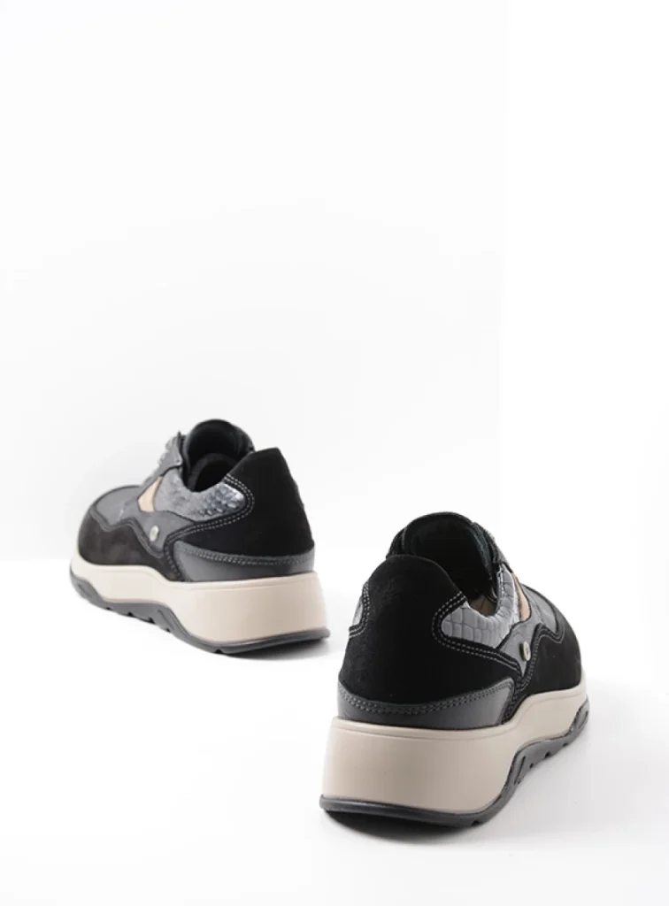 Wolky Sneakers 01580 Sappho 90001 zwart combi leer