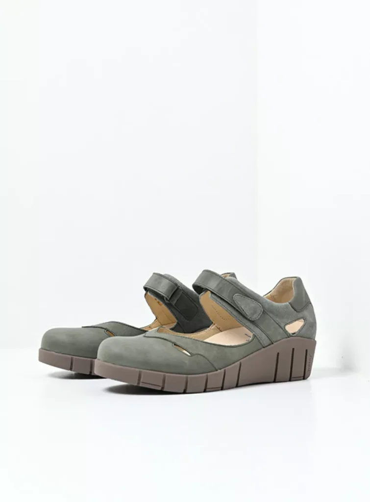 Wolky Bandschoenen 01783 Charlotte 10701 saliegroen nubuck