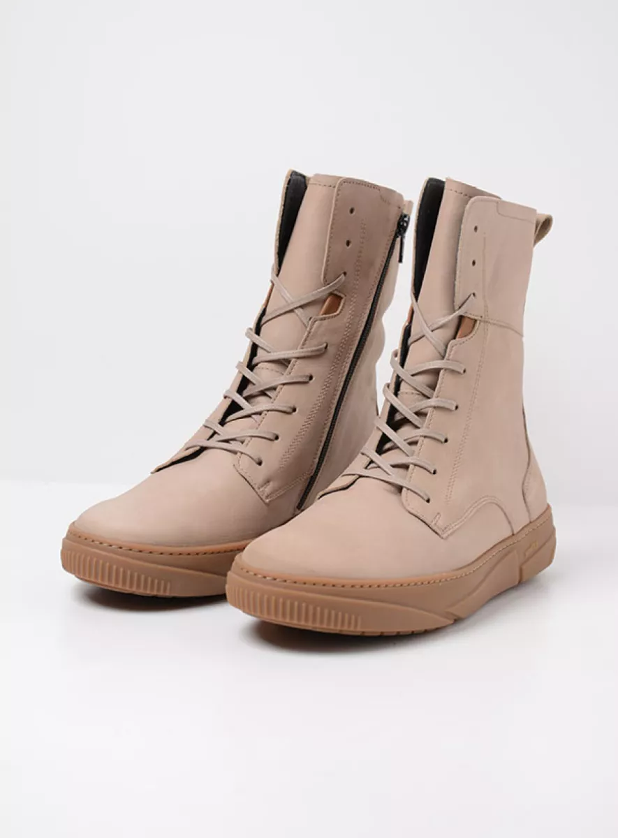 Wolky Hoge veterschoenen 02083 Check 12125 safari nubuck