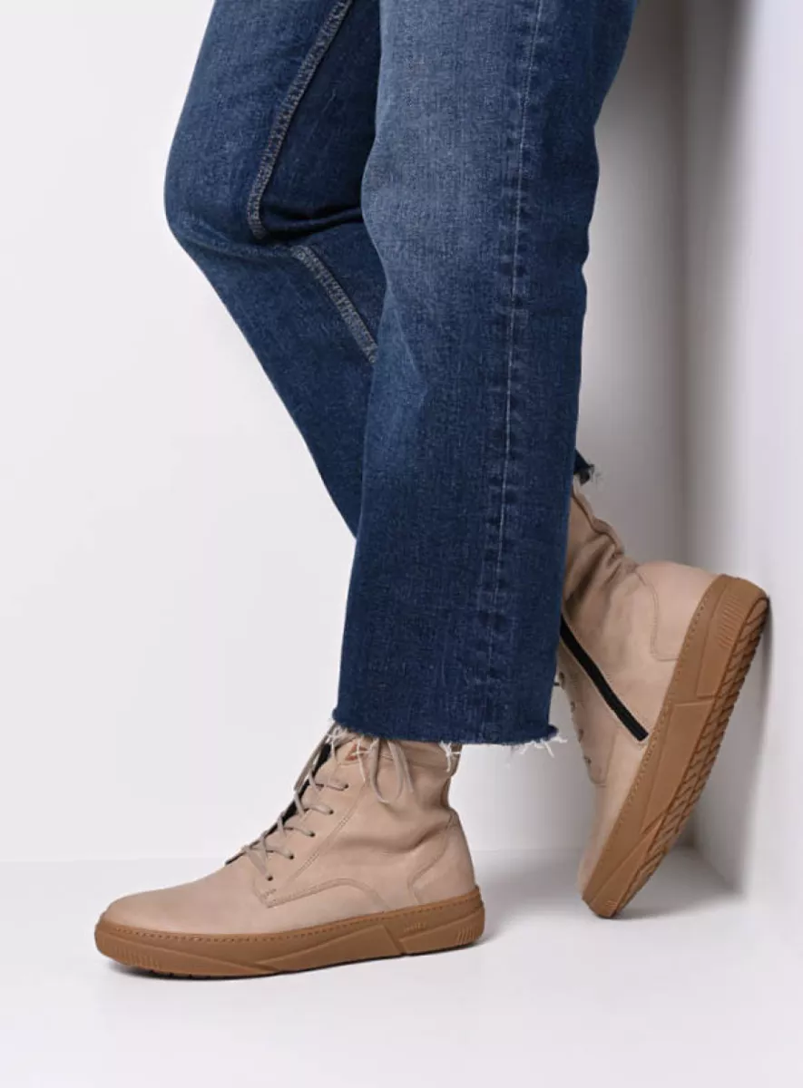 Wolky Hoge veterschoenen 02083 Check 12125 safari nubuck