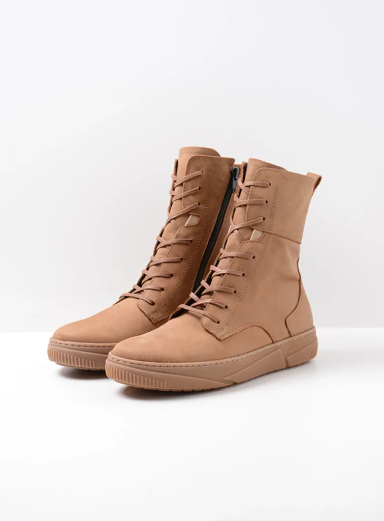 Wolky Hoge veterschoenen 02083 Check 12430 cognac nubuck