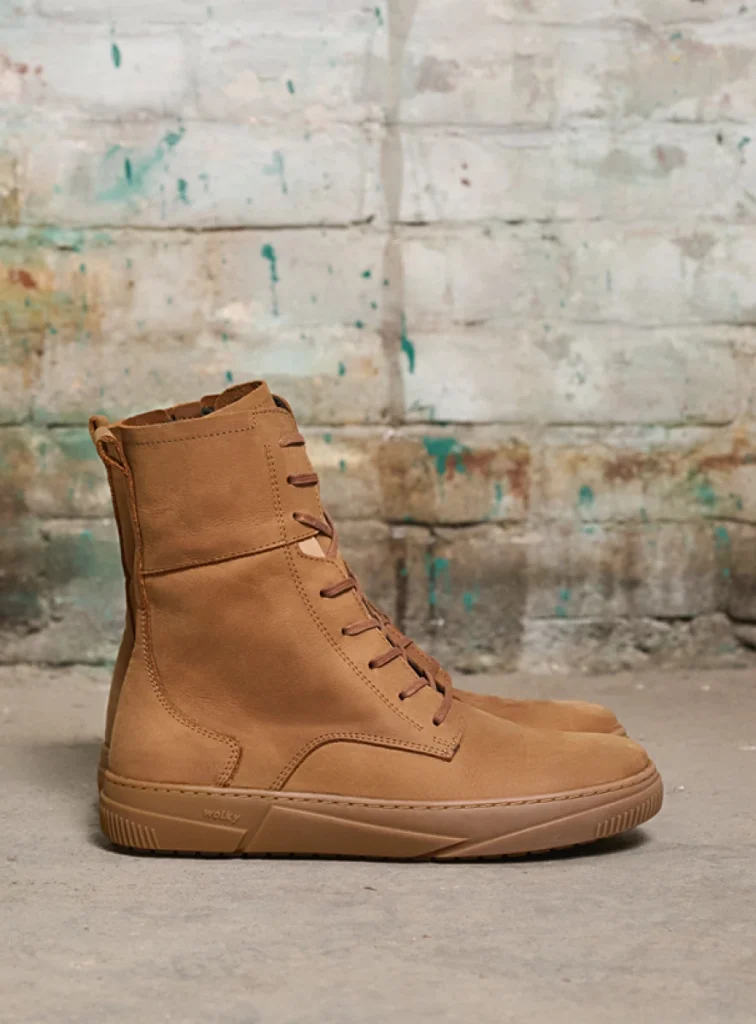 Wolky Hoge veterschoenen 02083 Check 12430 cognac nubuck