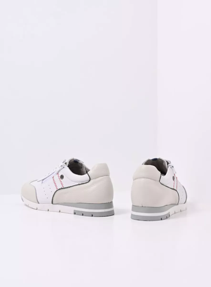 Wolky Sneakers 02526 Yell XW 20121 gebroken wit leer