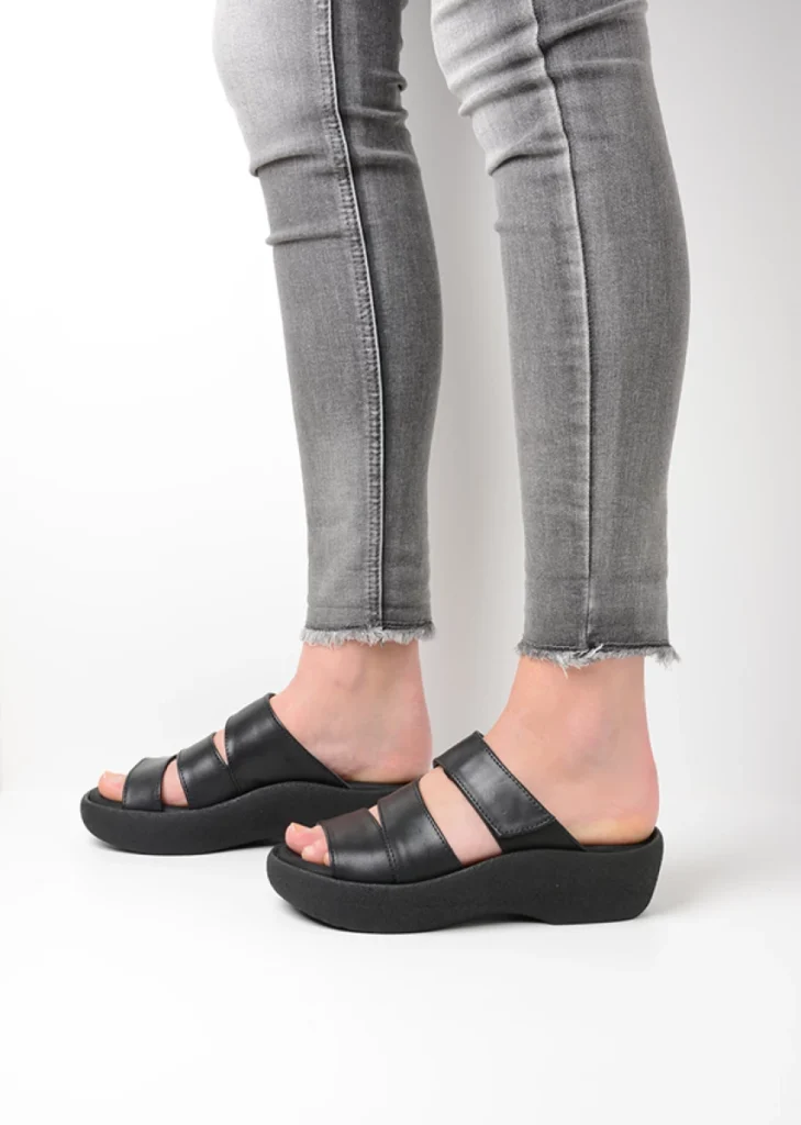 Wolky Slippers 03207 Aporia 30000 zwart leer