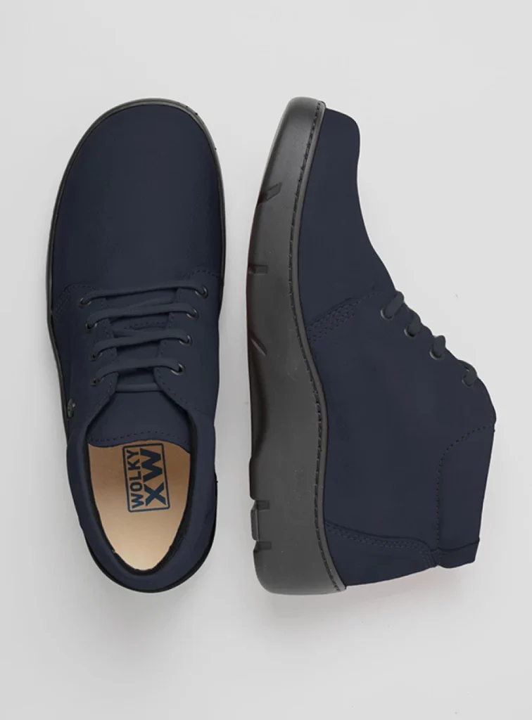 Wolky Hoge veterschoenen 03255 Tarda XW-WR 11800 donkerblauw nubuck