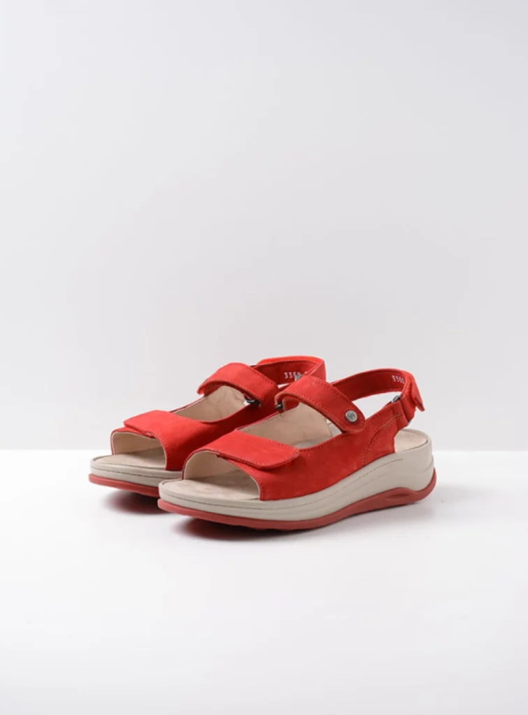 Wolky Sandalen 03350 Adura 10570 rood nubuck