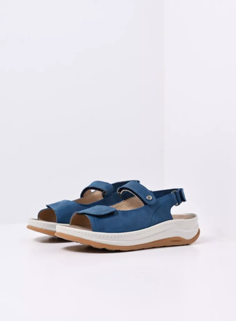 Wolky Sandalen 03350 Adura 36804 blauw effectleer