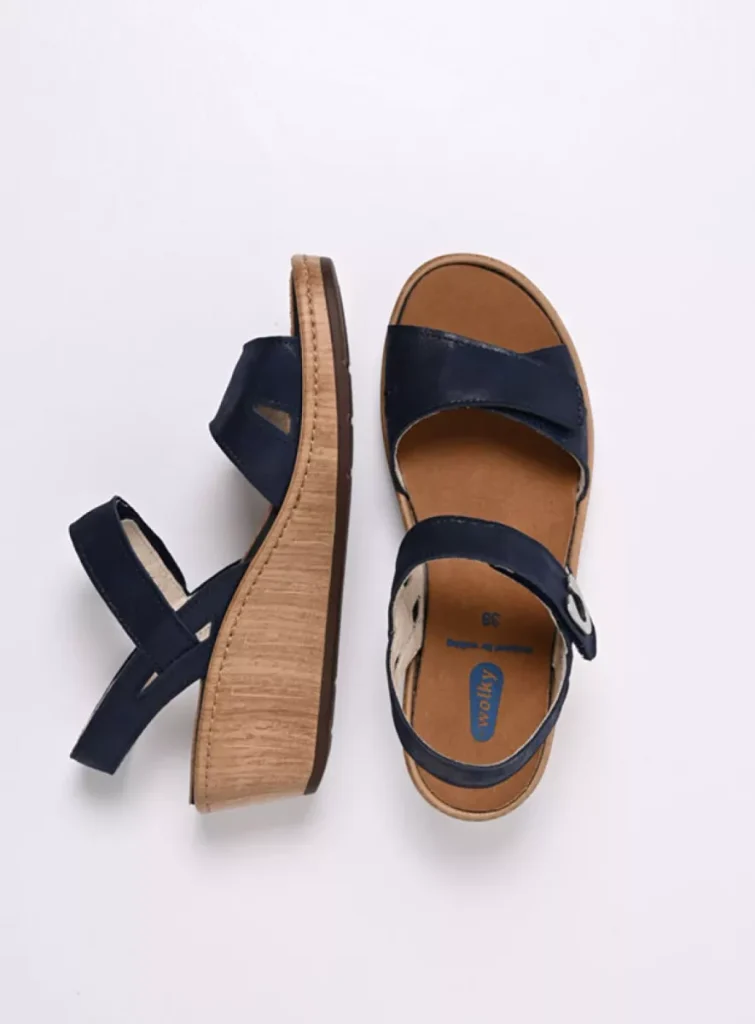 Wolky Sandalen 03552 Sanibel 36820 denim effectleer