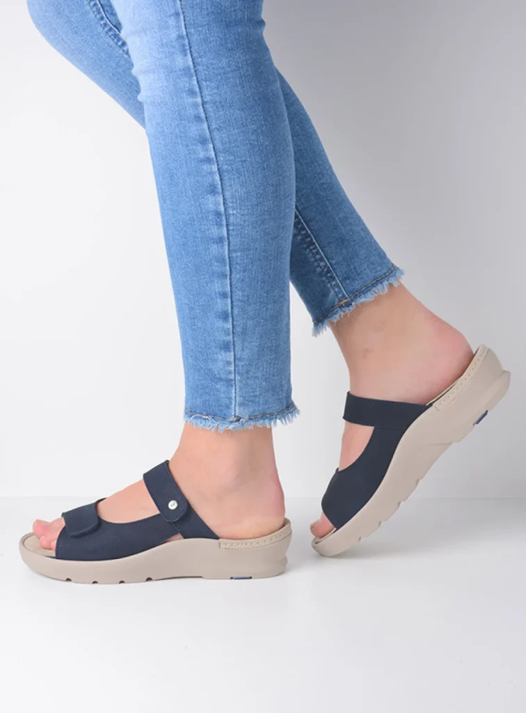 Wolky Slippers 03926 Zaandam 11820 denim nubuck