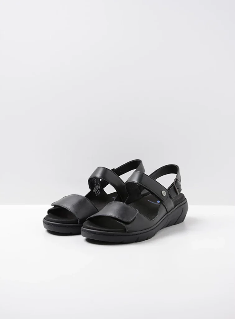 Wolky Sandalen 04104 Santorini 50000 zwart leer