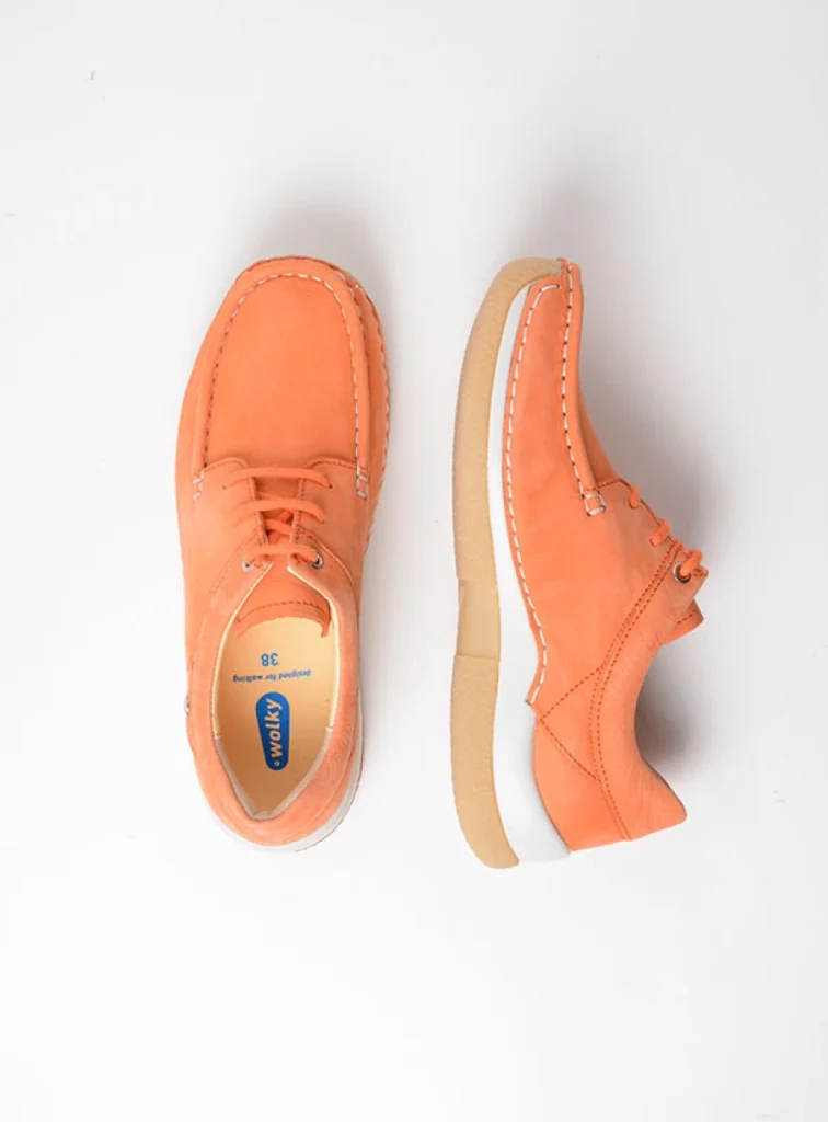 Wolky Sneakers 04525 Celebration 10557 oranje nubuck