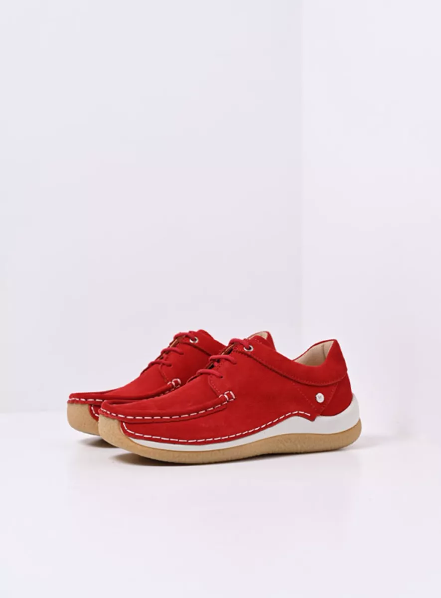 Wolky Sneakers 04525 Celebration 10570 rood nubuck