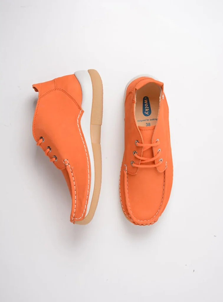 Wolky Lage veterschoenen 04526 Rosella 10557 oranje nubuck