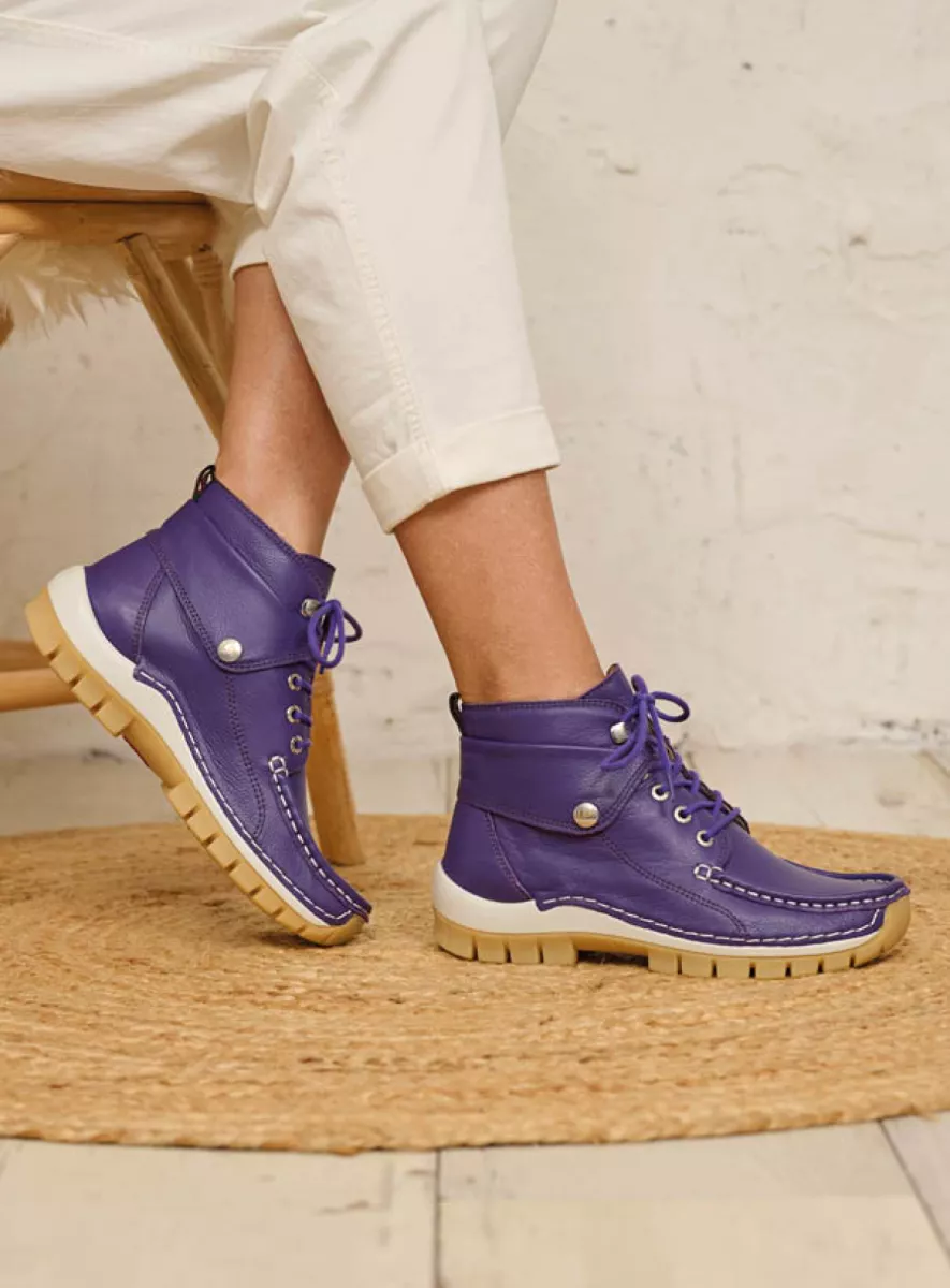 Wolky Hoge veterschoenen 04700 Jump Summer 20604 violet leer