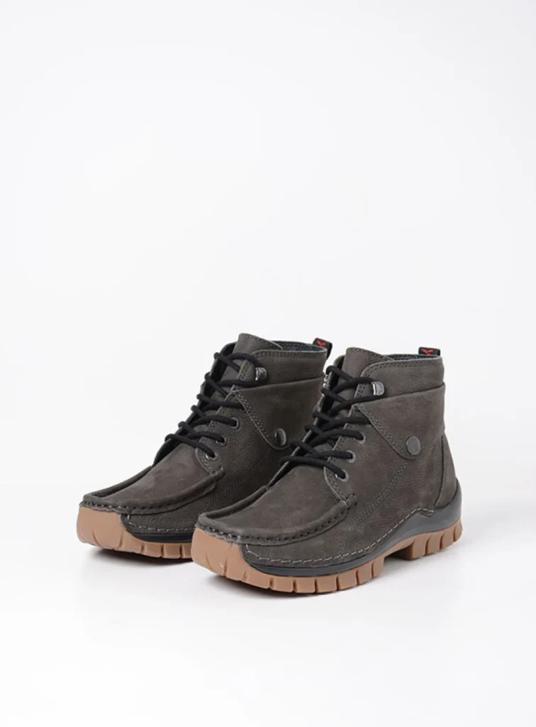 Wolky Hoge veterschoenen 04725 Jump 11301 asfalt nubuck