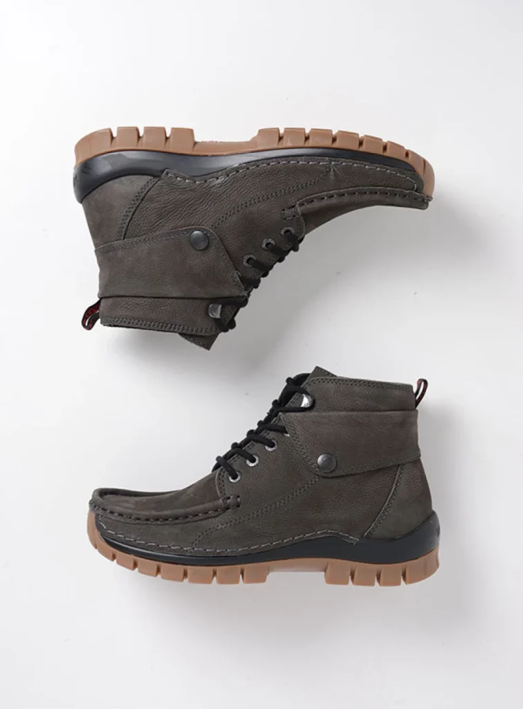 Wolky Hoge veterschoenen 04725 Jump 11301 asfalt nubuck