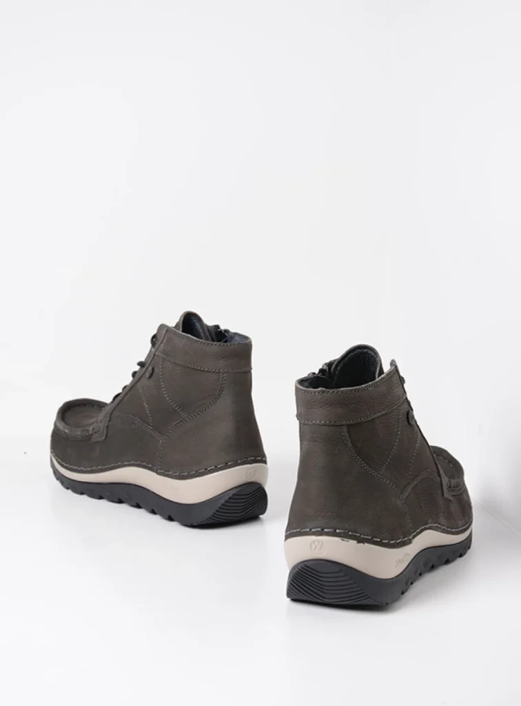 Wolky Hoge veterschoenen 04901 Salado 11301 asfalt nubuck