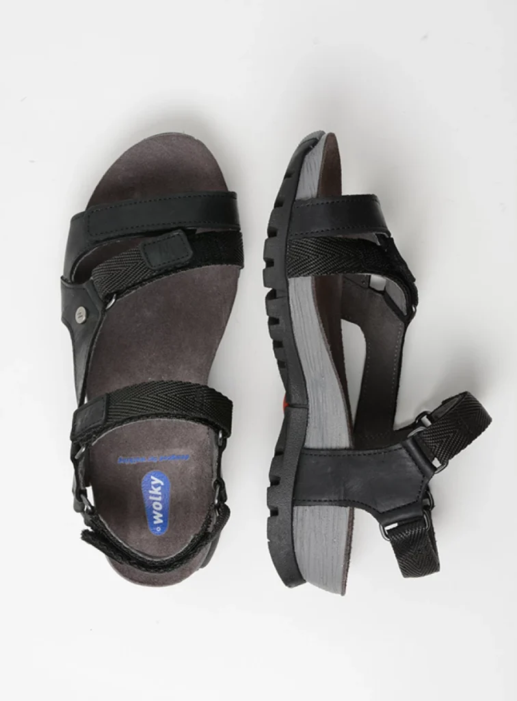 Wolky Sandalen 05450 Cradle 30000 zwart leer