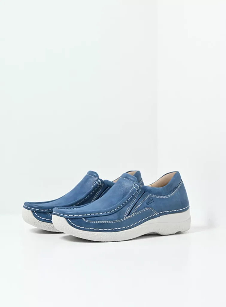 Wolky Instappers 06206 Roll Sneaker 36804 blauw effectleer