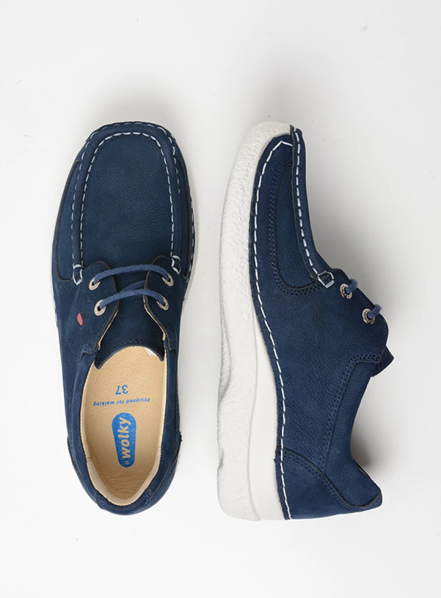 Wolky Veterschoenen 06216 Roll Shoe 11820 denim nubuck