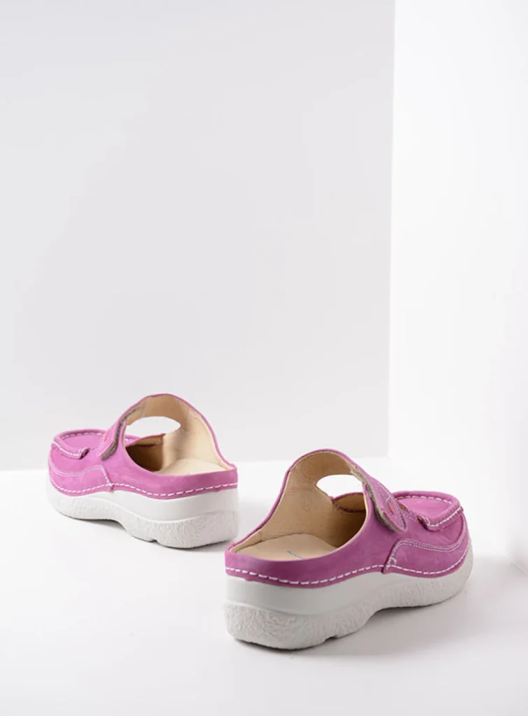 Wolky Klompen 06227 Roll Slipper 16660 fuchsia nubuck