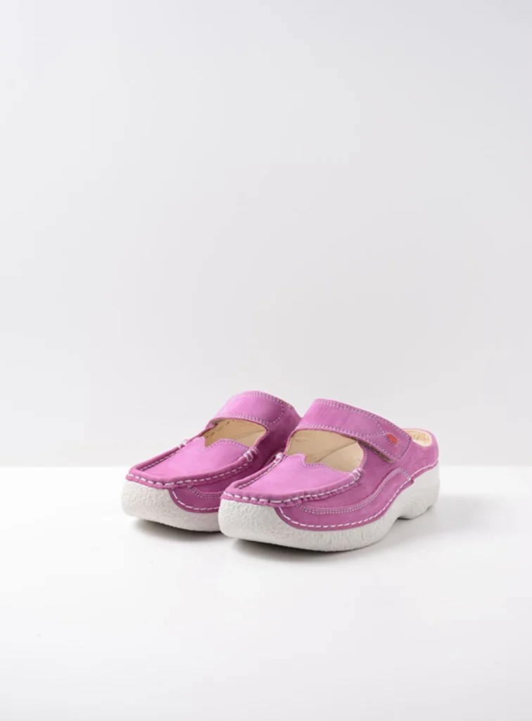 Wolky Klompen 06227 Roll Slipper 16660 fuchsia nubuck