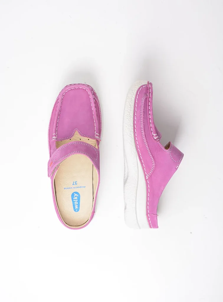 Wolky Klompen 06227 Roll Slipper 16660 fuchsia nubuck