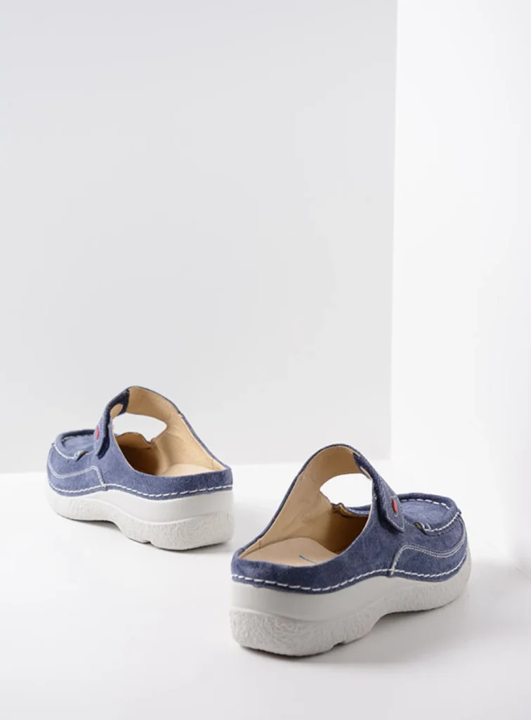 Wolky Klompen 06227 Roll Slipper 93820 denim suede