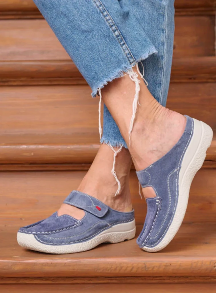 Wolky Slippers 06227 Roll Slipper 93820 denim suede