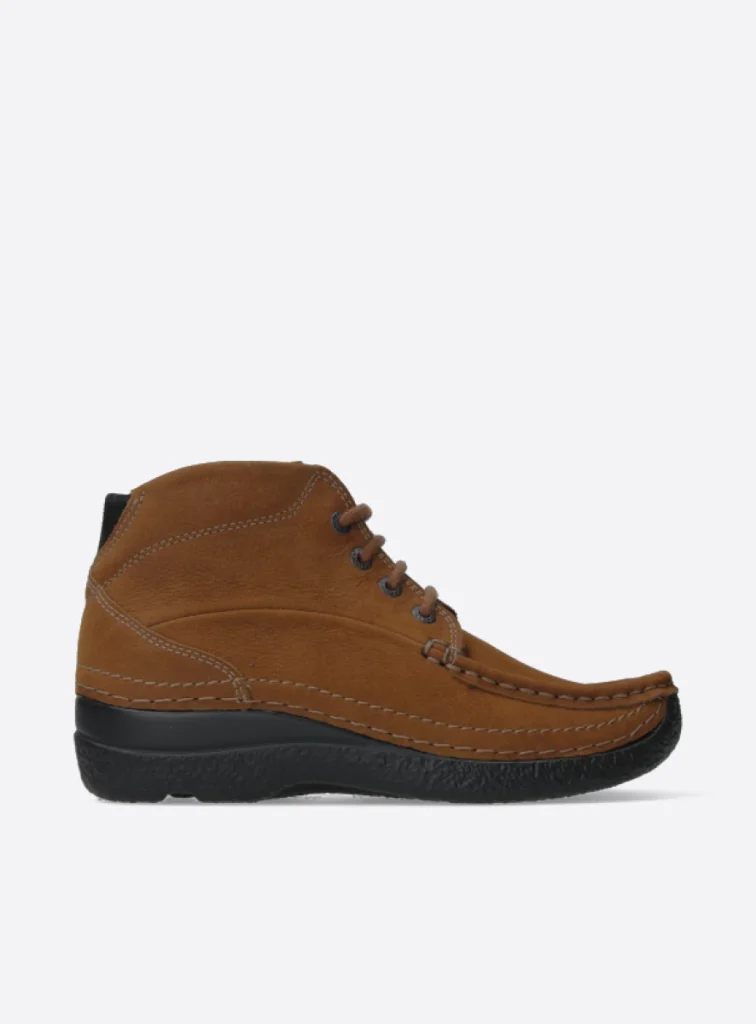 Wolky Hoge veterschoenen 06242 Roll Shoot 11430 cognac nubuck