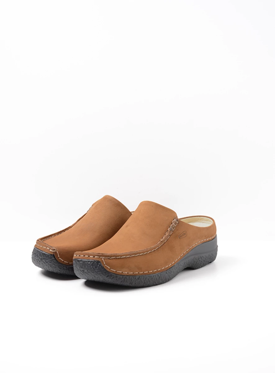 Wolky Klompen 06250 Seamy Slide 16430 cognac nubuck