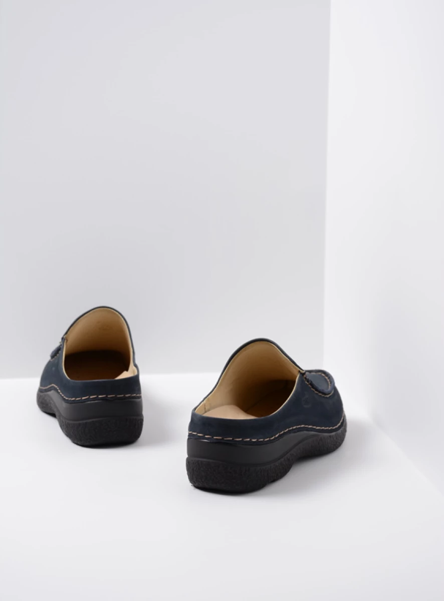 Wolky Slippers 06250 Seamy Slide 16800 blauw nubuck