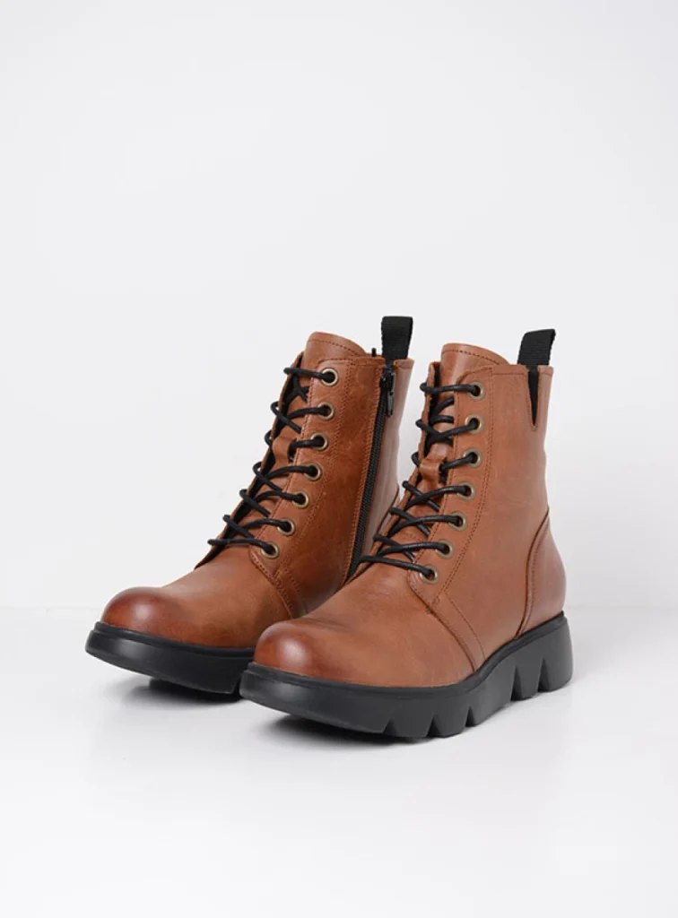 Wolky Hoge veterschoenen 06325 Hope XW 30430 cognac leer