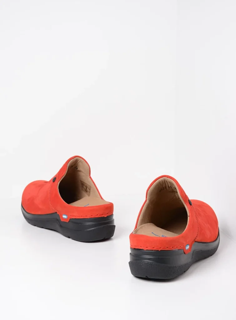 Wolky Slippers 06625 Holland DB 98505 donkerrood nubuck