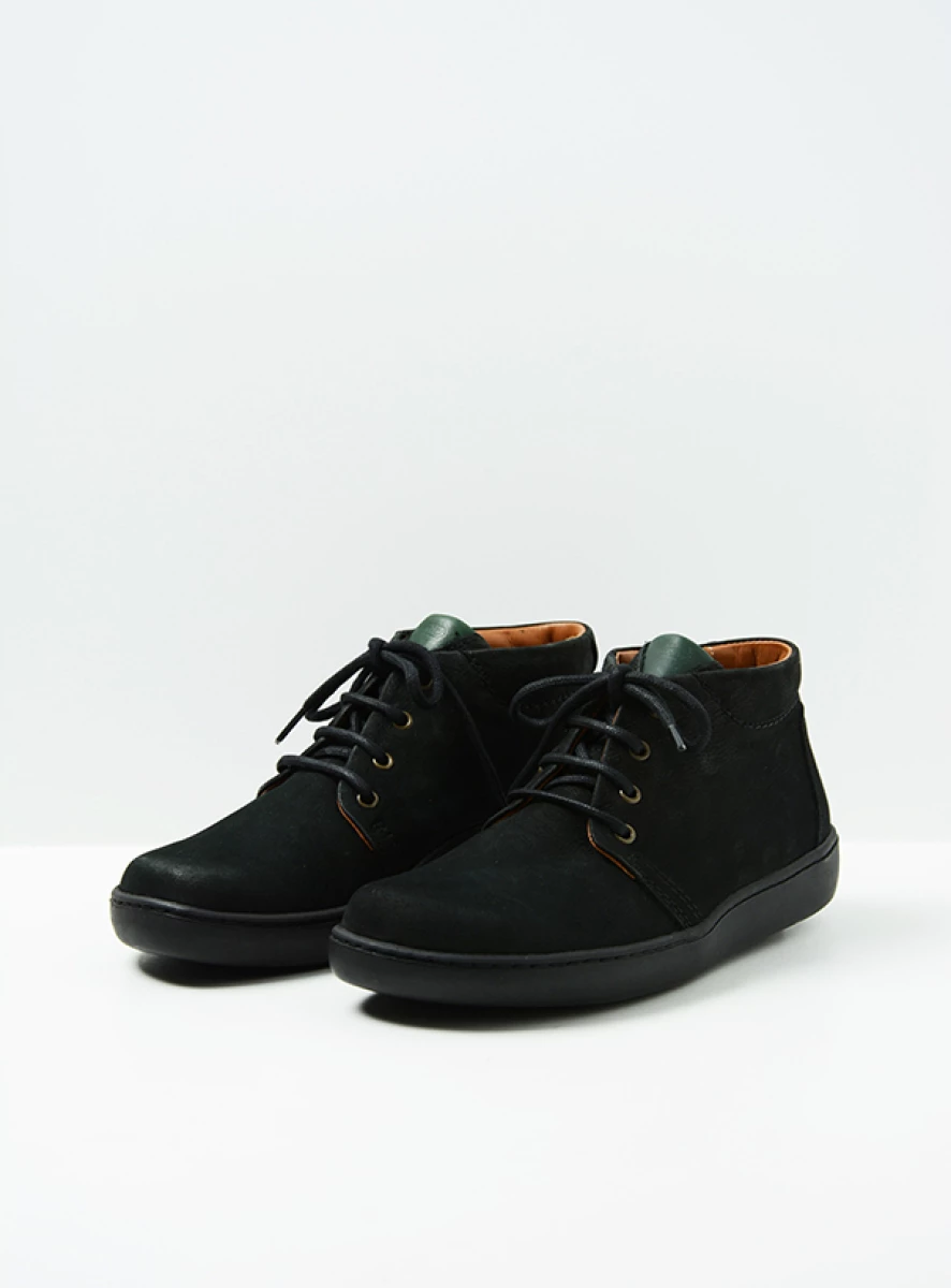 Wolky Hoge veterschoenen 08100 Kansas Lady XW 11000 zwart nubuck