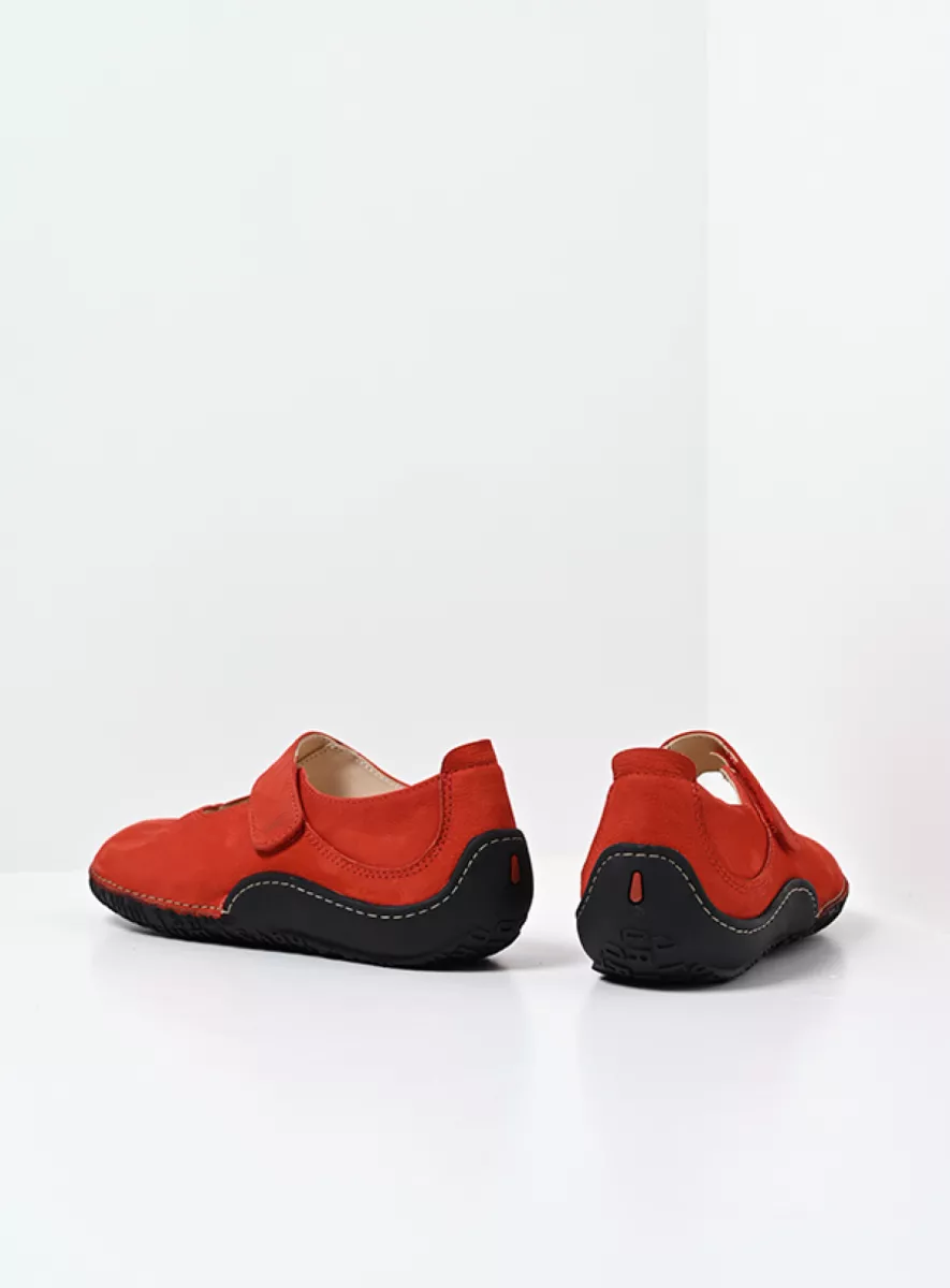 Wolky Bandschoenen 08315 Fresh 11500 rood nubuck